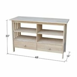 Concepts TV Stand for TVs up to 52" Unfinished - International Concepts -Cheap TV Stands Store unnamed file 4723