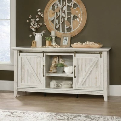 Dakota Pass TV Stand for TVs up to 70" White Plank - Sauder 5 Dakota Pass TV Stand for TVs up to 70" White Plank - Sauder - Image 3