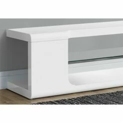 High Glossy with Tempered Glass TV Stand for TVs up to 59" White - EveryRoom -Cheap TV Stands Store unnamed file 4792
