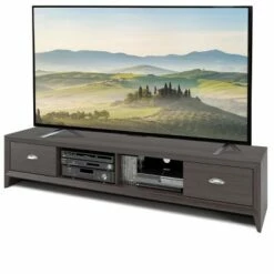 Lakewood Extra Wide Modern Wenge TV Stand for TVs up to 80" - CorLiving -Cheap TV Stands Store unnamed file 4799