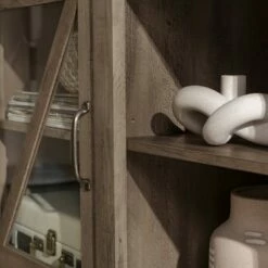 Clarabelle Farmhouse Glass Barn Door TV Stand for TVs up to 65" - Saracina Home Stone Gray -Cheap TV Stands Store unnamed file 4819