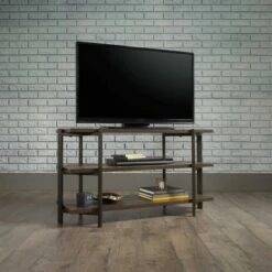 North Avenue TV Stand for TVs up to 42" Smoked Oak - Sauder