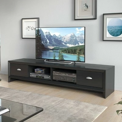 Lakewood Extra Wide TV Stand for TVs up to 80" Black - CorLiving 3 Lakewood Extra Wide TV Stand for TVs up to 80" Black - CorLiving