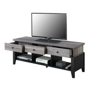 Newport Yorktown TV Stand for TVs up to 65" Weathered Gray/Black - Breighton Home 3 Newport Yorktown TV Stand for TVs up to 65" Weathered Gray/Black - Breighton Home