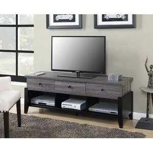 Newport Yorktown TV Stand for TVs up to 65" Weathered Gray/Black - Breighton Home 4 Newport Yorktown TV Stand for TVs up to 65" Weathered Gray/Black - Breighton Home - Image 2