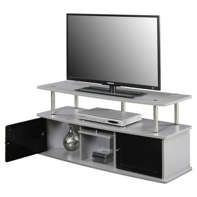 3 Cabinets TV Stand for TVs up to Gray - Breighton Home 3 3 Cabinets TV Stand for TVs up to Gray - Breighton Home