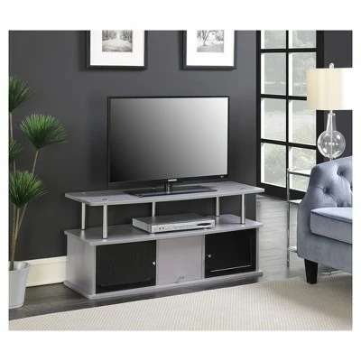 3 Cabinets TV Stand for TVs up to Gray - Breighton Home 4 3 Cabinets TV Stand for TVs up to Gray - Breighton Home - Image 2