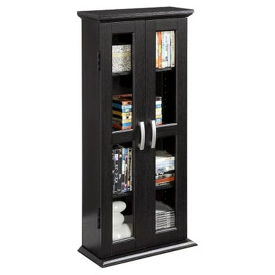 41" Wood Media Storage Tower Cabinet - Saracina Home Driftwood 9 41" Wood Media Storage Tower Cabinet - Saracina Home Driftwood - Image 8
