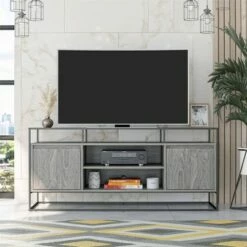 Room & Joy Creswell Modern Media Console TV Stand For TVs Up To 54" Gray Oak - Room & Joy -Cheap TV Stands Store unnamed file 5024