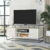 Room & Joy Creswell Modern Media Console TV Stand For TVs Up To 54" Plaster - Room & Joy