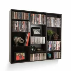 Oskar 540 Wall Mounted Media Storage Cabinet Espresso - Atlantic