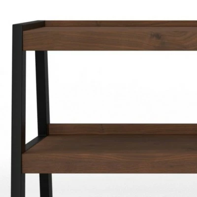 Hawkins Metal/Wood TV Stand for TVs up to 50" Walnut - WyndenHall 4 Hawkins Metal/Wood TV Stand for TVs up to 50" Walnut - WyndenHall - Image 2