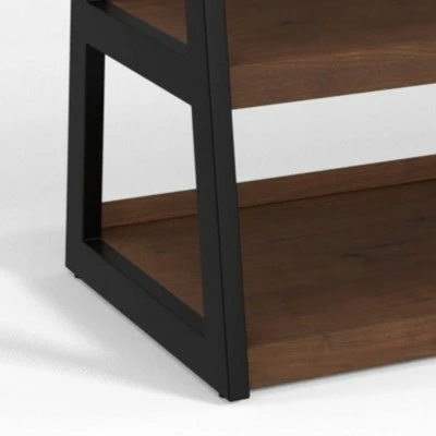 Hawkins Metal/Wood TV Stand for TVs up to 50" Walnut - WyndenHall 6 Hawkins Metal/Wood TV Stand for TVs up to 50" Walnut - WyndenHall - Image 4