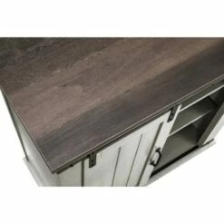 32" TV Stand for TVs up to 40" Saw Cut Off White with Dark Walnut Desktop - Home Essentials -Cheap TV Stands Store unnamed file 5099