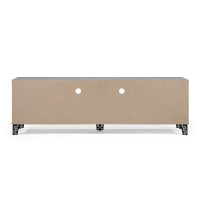 65" Celine Mid Century Modern Entertainment Unit - Christopher Knight Home Gray 7 65" Celine Mid Century Modern Entertainment Unit - Christopher Knight Home Gray - Image 5