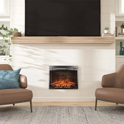 Room & Joy 23" Electric Glass Front Fireplace Insert with Remote Black - Room & Joy 3 Room & Joy 23" Electric Glass Front Fireplace Insert with Remote Black - Room & Joy