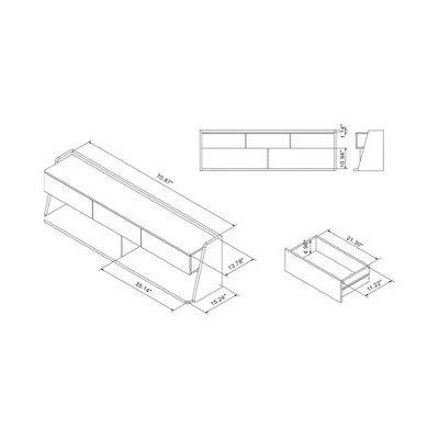 Vadim TV Stand for TVs up to 72" Brown - HOMES: Inside + Out 10 Vadim TV Stand for TVs up to 72" Brown - HOMES: Inside + Out - Image 8