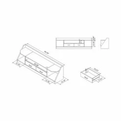 Henry Storage TV Stand for TVs up to 78" White/Espresso - miBasics -Cheap TV Stands Store unnamed file 5228