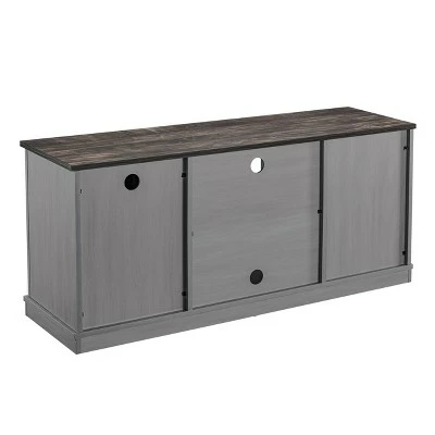 54" Farmhouse Two-Tone TV Stand for TVs up to 65" Gray - Home Essentials 7 54" Farmhouse Two-Tone TV Stand for TVs up to 65" Gray - Home Essentials - Image 5