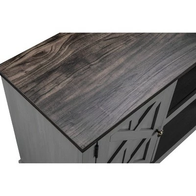 54" Farmhouse Two-Tone TV Stand for TVs up to 65" Gray - Home Essentials 8 54" Farmhouse Two-Tone TV Stand for TVs up to 65" Gray - Home Essentials - Image 6
