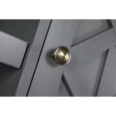 54" Farmhouse Two-Tone TV Stand for TVs up to 65" Gray - Home Essentials 10 54" Farmhouse Two-Tone TV Stand for TVs up to 65" Gray - Home Essentials - Image 8