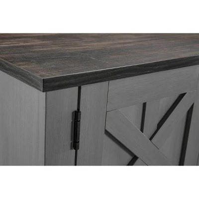 54" Farmhouse Two-Tone TV Stand for TVs up to 65" Gray - Home Essentials 13 54" Farmhouse Two-Tone TV Stand for TVs up to 65" Gray - Home Essentials - Image 11