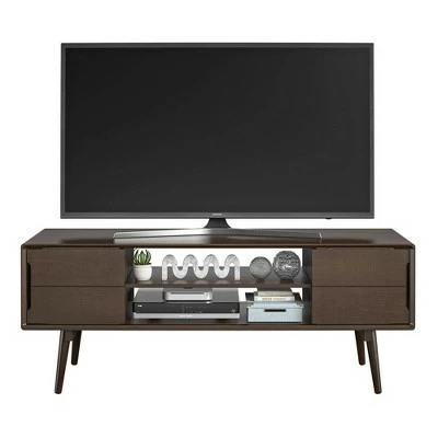Brittany Mid-Century Modern TV Stand for TVs up to Walnut - Novogratz 4 Brittany Mid-Century Modern TV Stand for TVs up to Walnut - Novogratz - Image 2