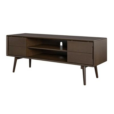 Brittany Mid-Century Modern TV Stand for TVs up to Walnut - Novogratz 5 Brittany Mid-Century Modern TV Stand for TVs up to Walnut - Novogratz - Image 3