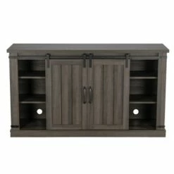 54" Sliding Doors TV Stand for TVs up to 60" Weathered Gray Oak - Home Essentials -Cheap TV Stands Store unnamed file 5287