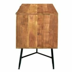 Wooden Console with Slanted Metal Base TV Stand for TVs up to 60" Brown/Black - The Urban Port -Cheap TV Stands Store unnamed file 5299