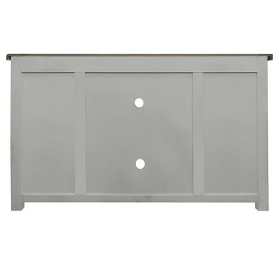 Wooden Console with Barn Style Sliding Door TV Stand for TVs up to 69" Brown/White - The Urban Port 5 Wooden Console with Barn Style Sliding Door TV Stand for TVs up to 69" Brown/White - The Urban Port - Image 3