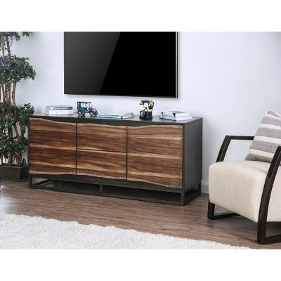 Zion TV Stand for TVs up to 72" Oak - HOMES: Inside + Out 3 Zion TV Stand for TVs up to 72" Oak - HOMES: Inside + Out
