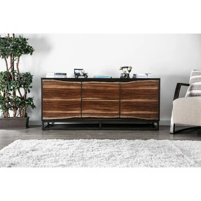 Zion TV Stand for TVs up to 72" Oak - HOMES: Inside + Out 4 Zion TV Stand for TVs up to 72" Oak - HOMES: Inside + Out - Image 2