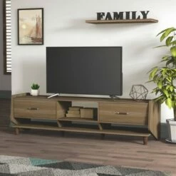 Evan TV Stand for TVs up to 70" Brown - miBasics