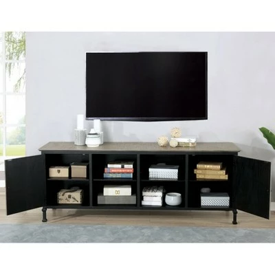 Kelson Multi Storage TV Stand for TVs up to 80" Medium Weathered Oak - HOMES: Inside + Out 2 Kelson Multi Storage TV Stand for TVs up to 80" Medium Weathered Oak - HOMES: Inside + Out