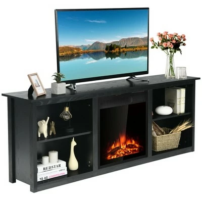 Costway 70'' 2-Tier TV Fireplace Stand W/22.5'' Electric Fireplace Up to 75'' 11 Costway 70'' 2-Tier TV Fireplace Stand W/22.5'' Electric Fireplace Up to 75'' - Image 10