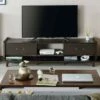 Evan TV Stand for TVs up to 70" Dark Brown - miBasics