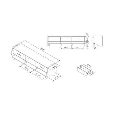 Evan TV Stand for TVs up to 70" Dark Brown - miBasics 10 Evan TV Stand for TVs up to 70" Dark Brown - miBasics - Image 8