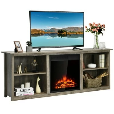 Costway 70'' 2-Tier TV Fireplace Stand W/22.5'' Electric Fireplace Up to 75'' 13 Costway 70'' 2-Tier TV Fireplace Stand W/22.5'' Electric Fireplace Up to 75'' - Image 12