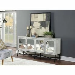 Gabby Eclectic 4 Door TV Stand for TVs up to 75" White - Treasure Trove Accents -Cheap TV Stands Store unnamed file 5460