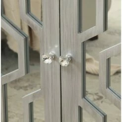 Eloise 4 Door Media Credenza TV Stand for TVs up to 74" Pewter - Treasure Trove Accents -Cheap TV Stands Store unnamed file 5548