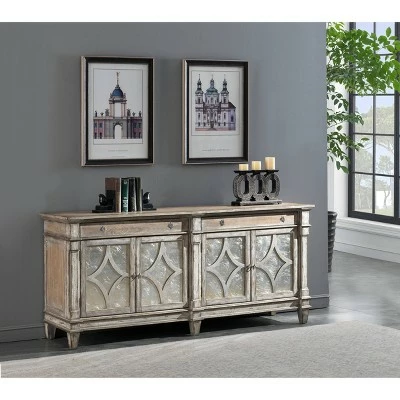 Barclay 2 Drawer and 4 Door TV Stand for TVs up to 70" Brown - Treasure Trove Accents 5 Barclay 2 Drawer and 4 Door TV Stand for TVs up to 70" Brown - Treasure Trove Accents - Image 3