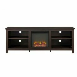Ackerman Modern Open Storage with Electric Fireplace TV Stand for TVs up to 80" - Saracina Home Brushed White -Cheap TV Stands Store unnamed file 559
