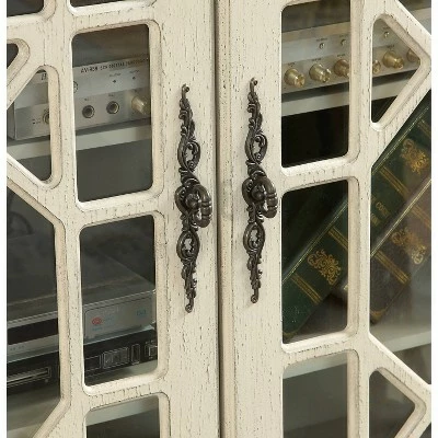 Remak 4 Door Media Credenza TV Stand for TVs up to 76" Ivory - Treasure Trove Accents 7 Remak 4 Door Media Credenza TV Stand for TVs up to 76" Ivory - Treasure Trove Accents - Image 5