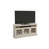 60" Fully Assembled Rustic Three Door TV Stand for TVs up to 65" White - Martin Furniture