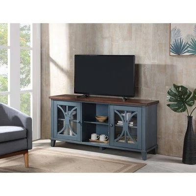 60" Bailey Tv Console For Tvs Up To 60" - Martin Furniture Denim Blue 3 60" Bailey Tv Console For Tvs Up To 60" - Martin Furniture Denim Blue