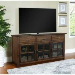 Nicky Media Console - Abbyson Living Brown