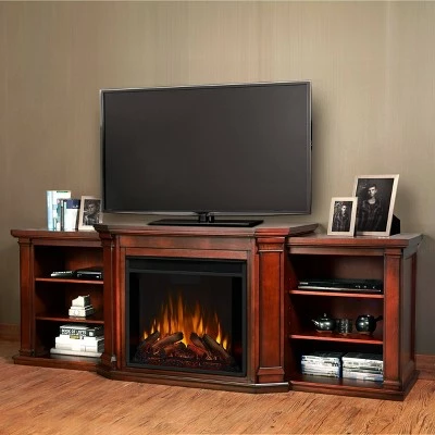 Real Flame - Valmont Electric TV-Media Fireplace Dark Mahagony 5 Real Flame - Valmont Electric TV-Media Fireplace Dark Mahagony - Image 3