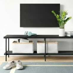 Wood and Metal TV Stand for TVs up to 60" - Room Essentials™ Natural