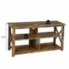 Costway Modern Farmhouse TV Stand Entertainment Center for TV's up to 55'' w/Open Shelves
